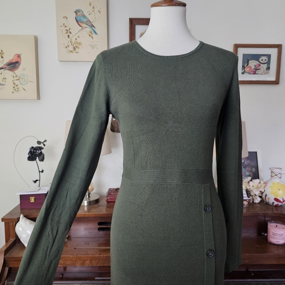 Banana Republic Button Skirt Sweater Dress - Picture 3 of 12